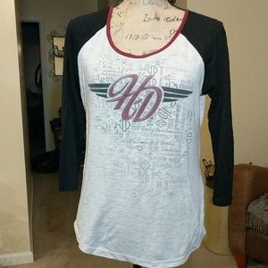 Harley Davidson tee shirt - baseball tee